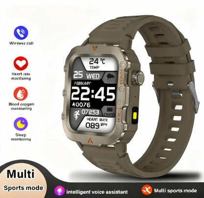 New Men'S Smart Watch LED Flashlight Outdoor Sports Smart Watch Wristwatch Health Monitoring Smart Watch